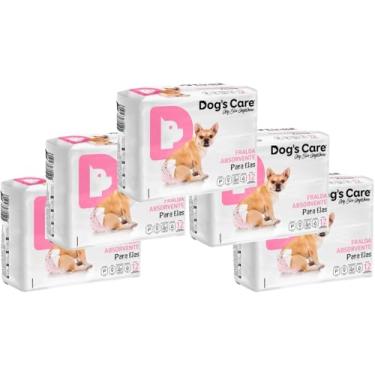 Imagem de Kit 5 Fralda Higiênica Descartável Dogs Care Para Cachorro Fêmea P 60 unidades