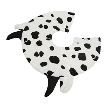 Imagem de Generic Cat Elizabeth Cone Cute Cartoon Cow Pattern Coleira de Recuperação Após Cirurgia para Cães e Gatos para Dias de Festa Divertidos ou Halloween, Veludo de Cristal de Algodão Macio (S