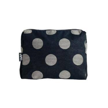 Imagem de NECESSAIRE Organizador Premium Bolinhas Preta - Compartimentos Internos para Viagens