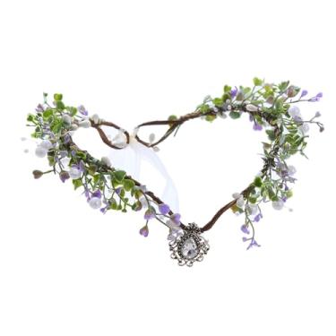 Imagem de Vivivalue Tiara de flores para mulheres, coroa de flores, auréola, fotos de festa de casamento, 2, 1 unidade (pacote com 1)