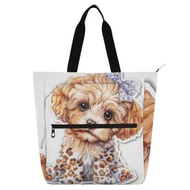 Imagem de GAIGEO Bolsa de trabalho feminina de lona para faculdade e escola, presente médio para amantes de livros