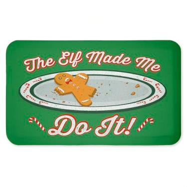 Imagem de Tapete antifadiga The Elf Made Me Do It, tapete ergonômico acolchoado para cozinha e pé com suporte antiderrapante, tapete confortável ecológico, design por Jedco Brands Inc., 76 cm x 45 cm