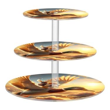 Imagem de Suporte de cupcake para festa de chá com 3 camadas, copo redondo, torre de bolo, decoração de mesa, bandeja de servir comida, suprimentos de festa, sanduíche, casamento, manhã, voo, hamster, pato