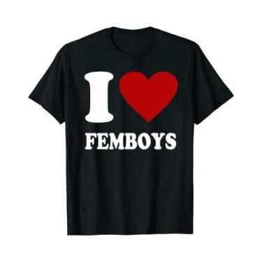 Imagem de Camisetas Femininas Engraçadas Com Estampa I Love Femboys, Manga Curta