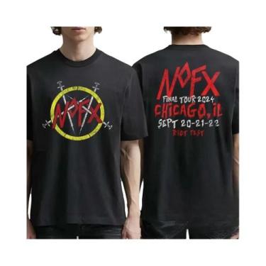 Imagem de Camiseta De Algodão Com Estampa Da Banda De Rock NOFX, Unissex, Mascul