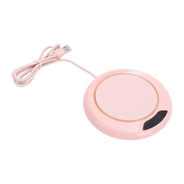 Imagem de Dioche Aquecedor de Copo Elétrico Inteligente, Temperatura Ajustável, Placa de Aquecimento Rápido para café, chá, Leite, Escritório, Casa, Abs (Rosa)
