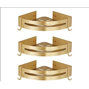 Imagem de Prateleiras de banheiro prateleira montada na parede prateleira de banheiro prateleira de chuveiro suporte de xampu prateleira de canto suporte de chuveiro organizador de prateleira de banheiro (cor