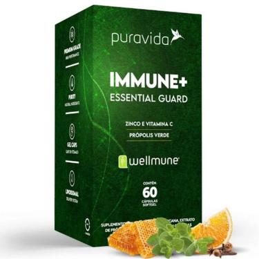 Imagem de Immune+ Essential Guard + Vitaminas D e C - (60caps) - Pura Vida-Unissex