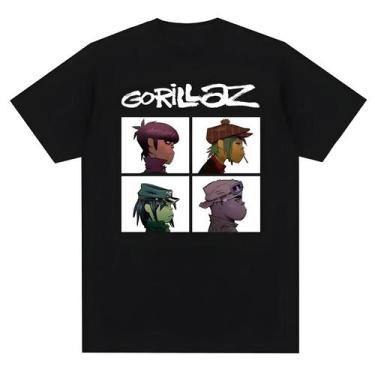 Imagem de Camiseta plus Size Unissex Com Estampa Punk Rock Gorillaz, Moda Casual