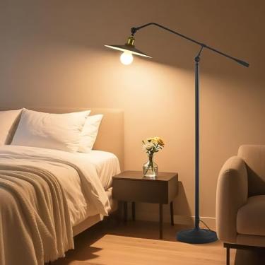 Imagem de Luminária de chão inteligente brilhante com controle remoto e regulação por Bluetooth, sala de estar, sofá, canto, quarto, escritório, biblioteca, estudo, leitura, luzes em pé, ajustável, preto