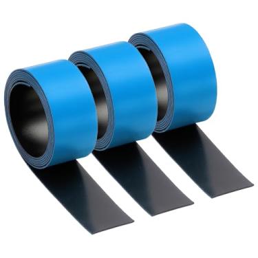 Imagem de PATIKIL Fita apagável a seco, pacote com 3 ímãs A4, adesivos de calendário de geladeira para listar, fita magnética, material de escritório para casa, cozinha, geladeira, mesa, parede, verde