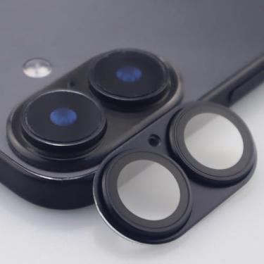 Imagem de Luxqlo Para iPhone 17 Protetor de Lente de Câmera Vidro Temperado Metal Cobertura Completa Acessórios (Preto)