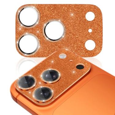 Imagem de imluckies Compatível com protetor de lente de câmera iPhone 17 Pro Max, proteção de tela para câmera de vidro temperado ultra HD, 9H antiarranhões e fácil instalação, laranja brilhante