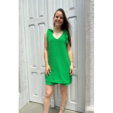 Imagem de Vestido Crepe Eva Lamour, M, Verde bandeira