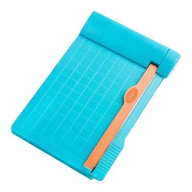 Imagem de Esquirla Cortador de Papel Multifuncional para Scrapbooking, Guilhotina para Cartões, Etiquetas, Cartões de Escritório e Etiquetas para Presentes, Azul