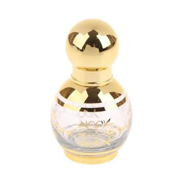 Imagem de Frasco Roll-on De Óleo Essencial De 15ml Com Revestimento Dourado Para