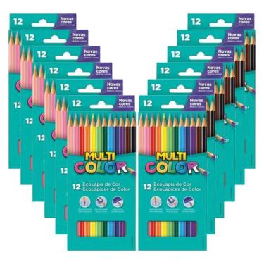 Imagem de Lápis de cor Multicolor 12 cores EcoLápis kit com 12 caixas - Multi Co