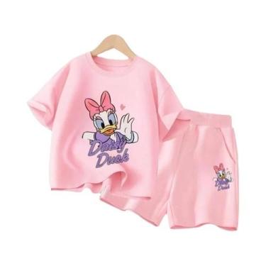 Imagem de Conjunto De Roupas De Verão Para Crianças Com Estampa De Margarida E M