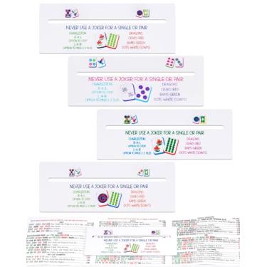 Imagem de Adkoat® 4PCS Mahjong Line Finder & Mah Jongg Card Line Maker Reader Tracker - Mahj Accessories and Gifts - ADHD Dyslexia Overlays Guided Reading Ruler Tool - American Majong Beginner Seniors Must Have