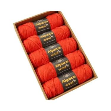 Imagem de Fio De Lã De Alpaca Multicolorido 500g 245 Kit De Tricô Grosso Para Ho