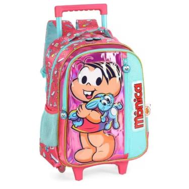 Imagem de MOCHILA INFANTIL FEMININA LUXCEL TURMA DA MONICA C/RODAS IC42492MN-Feminino
