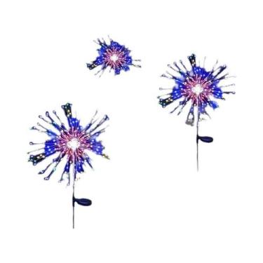 Imagem de Luzes De Fogos De Artifício LED Solares Para Decoração De Jardim Ao Ar