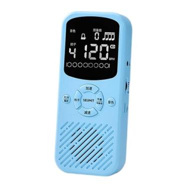 Imagem de Luwecf Metrônomo Eletrônico, Máquina de Digital, Portátil, Velocidade Ajustável com Função de Voz, Diversos Sons para Guitarra, Violino, Piano, Saxofon, Azul