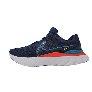 Imagem de Nike Tênis de corrida masculino React Infinity Run Flyknit 3, Obsidiana/abeto brilhante - branco, 39