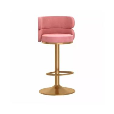 Imagem de KEG801302 Cadeira de bar multiuso com encosto giratório leve e luxuosa sensação de alta qualidade para casa balcão de ilha de cozinha banco alto moderno