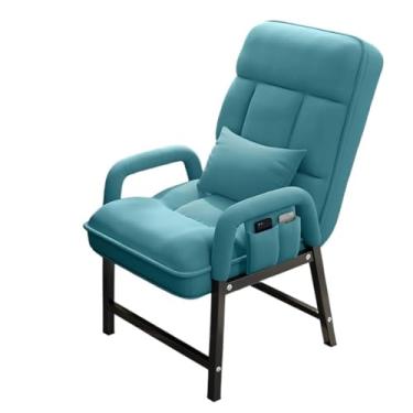 Imagem de Cadeira de escritório de pano ergonômica para recepção, escritório, reunião, conferência, sala de espera, lateral, escritório, casa, mesa, cadeira para jogos (azul)