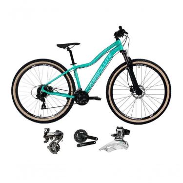 Imagem de Bicicleta Aro 29 Absolute Hera Feminina Shimano Altus 24v Freio Disco Hidráulico Garfo Trava Pneus Bege - Verde Tam.17