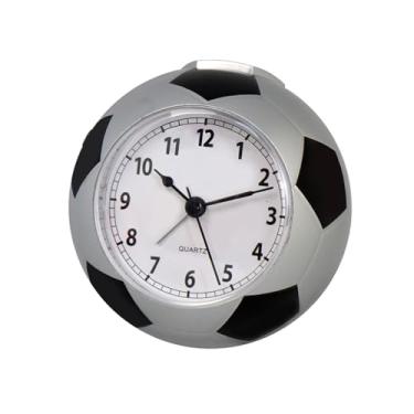 Imagem de Despertador para quarto futebol relógio de mesa criativo simplificado estudante silencioso despertador casa desktop desenho animado tempo divertido relógio inglês relógio de mesa (prateado)