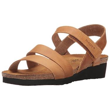 Imagem de NAOT Sandálias femininas Kayla – Design de 3 tiras com alça traseira, palmilha de cortiça e látex – suporte de arco – Sandálias confortáveis para viagens para usar o dia todo, Pedra, 9-9.5 Wide