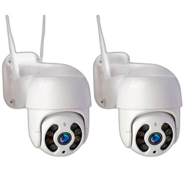 Imagem de Kit 2 Câmeras Ip Externa À Prova D`Água Wi-Fi Infravermelho