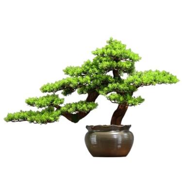 Imagem de Bonsai artificial simulação de árvore bonsai verde falso vaso escritório estudo ornamentos decorativos hotel móveis de alta qualidade árvore bonsai artificial