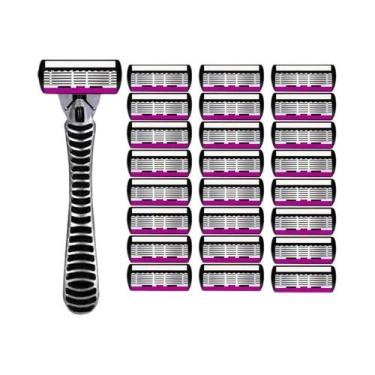 Imagem de Lâminas De Barbear Masculinas De Aço Inoxidável Alemão De 6 Camadas, C