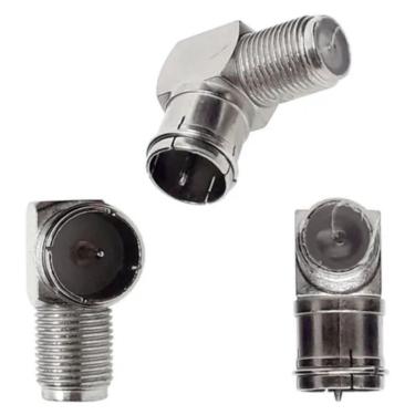 Imagem de Kit 7 Conectores Rg6 Rosca Coaxial (l)+3 Engate Rápido Rg6 L