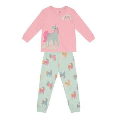 Imagem de Pijama infantil menina de unicórnio brilha no escuro Brandili-Feminino