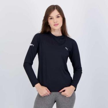Imagem de Camiseta Puma Manga Longa UV50+ Feminino Preta, P
