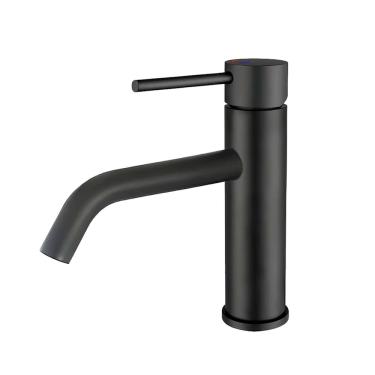 Imagem de Torneira Misturador Monocomando Bica Baixa para Banheiro Acabamento Black Matte DP9201