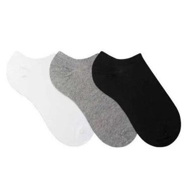 Imagem de Kit Meia Invisivel Rikam Três Pares Sortidos, SORTIDAS, 34/39