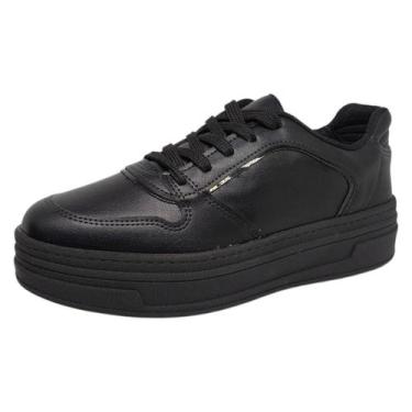 Imagem de Tênis Feminino Casual Moderno Conforto Charme Beira Rio, Preto, 36