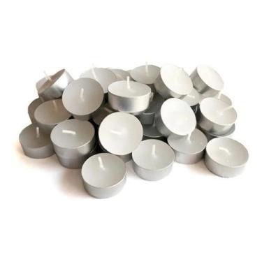 Imagem de Caixa Com 100 Velas Tipo Rechaud Com Base De Alumínio - Decorarmais