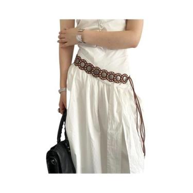 Imagem de Cinto Feminino Retrô Western Resistente Com Rebites Para Saias E Jeans