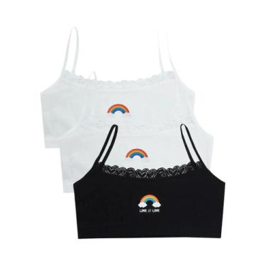 Imagem de Sutiãs De Treinamento Pequenos Com Estampa De Arco-Íris Para Meninas A