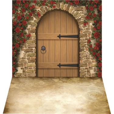 Imagem de Fundo Fotográfico Em Tecido Newborn Portal Floral 1,50X2,50