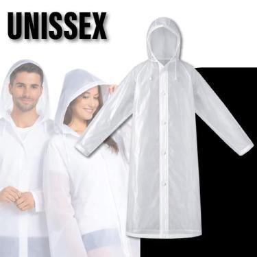 Imagem de Capa De Chuva Reutilizável Durável Transparente Unissex Tamanho Grande