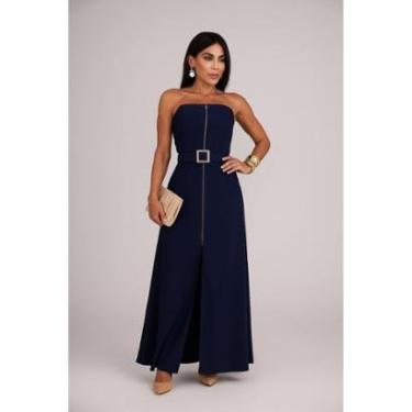 Imagem de Vestido Longo D Bell Outlet Fashion Tomara Que Caia Azul-Feminino