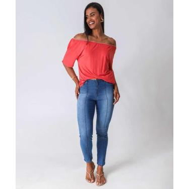 Imagem de Blusa Feminina Ciganinha Manga Curta Marisa Vermelho-23039, Vermelho, 