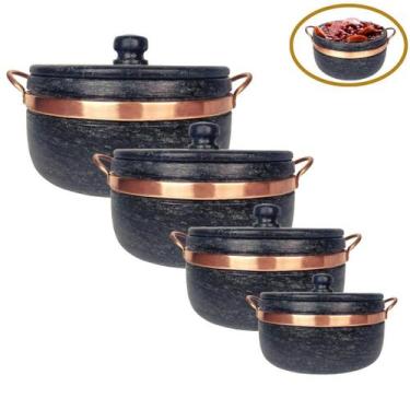 Imagem de Jogo Com 4 Panelas De Pedra Sabão - Arte Nativa